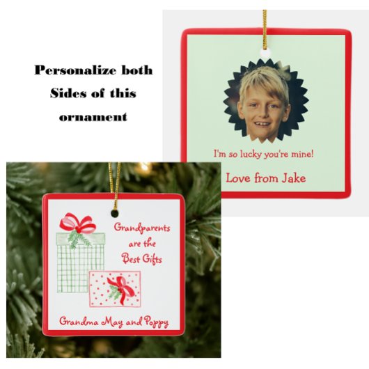 Waterverf Vakantie PersonALISEREN Grootouders Best Keramisch Ornament