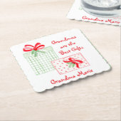 Waterverf Vakantie PERSONALISEREN Oma Kartonnen Onderzetters (Gebogen)