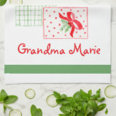 Waterverf Vakantie PERSONALISEREN Oma Theedoek (Gevouwen)