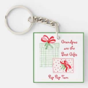 Waterverf Vakantie PERSONALISEREN Opa Acryl Sleutelhanger