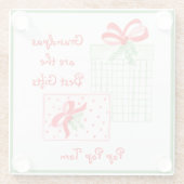 Waterverf Vakantie PERSONALISEREN Opa Glazen Onderzetter (Achterkant)