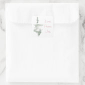 Waterverf Vakantie Pine Tree Sticker (Tas)