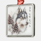  WATERVERF VAKANTIE SIBERISCHE HUSKY DOG METALEN ORNAMENT (Links)