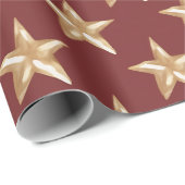 waterverf vakantie sterren patroon Wrapping Paper Cadeaupapier (Rol Hoek)