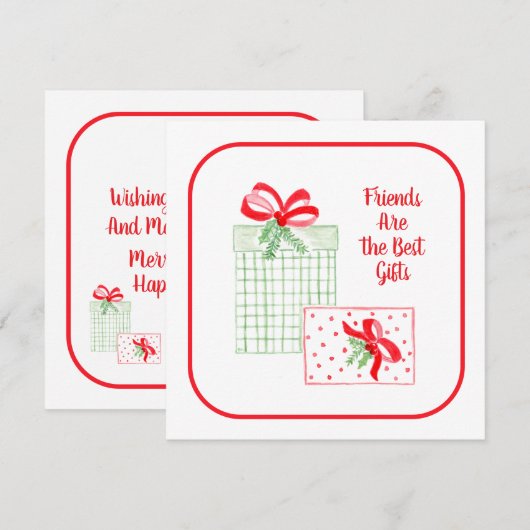 Waterverf Vakantie Vrienden zijn Beste Cadeaus Mer (Voorkant / Achterkant)