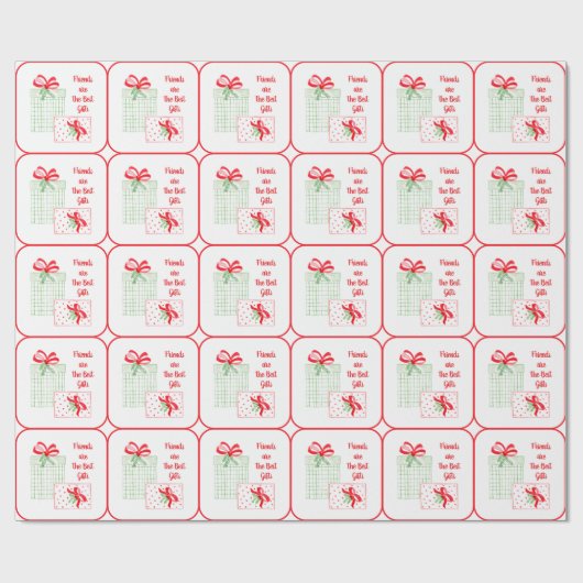 Waterverf Vakantie Vrienden zijn de beste geschenk Cadeaupapier (Vlak)