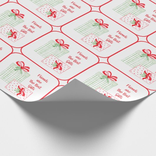 Waterverf Vakantie Vrienden zijn de beste geschenk Cadeaupapier (Hoek)