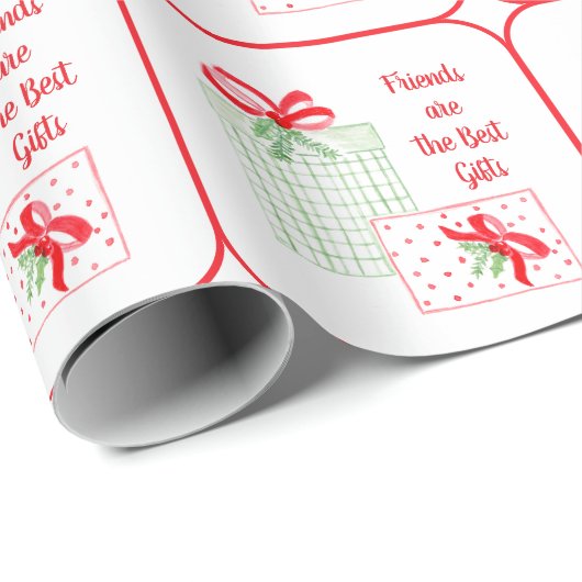 Waterverf Vakantie Vrienden zijn de beste geschenk Cadeaupapier (Rol Hoek)