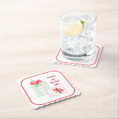 Waterverf Vakantie Vrienden zijn de beste geschenk Kartonnen Onderzetters (Insitu)