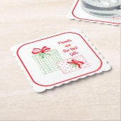 Waterverf Vakantie Vrienden zijn de beste geschenk Kartonnen Onderzetters (Gebogen)