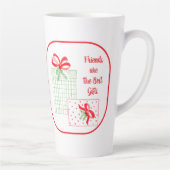 Waterverf Vakantie Vrienden zijn de beste geschenk Latte Mok (Rechts)