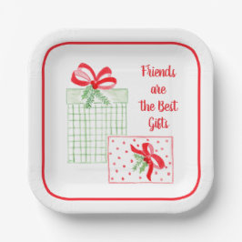 Waterverf Vakantie Vrienden zijn de beste geschenk Papieren Bordje