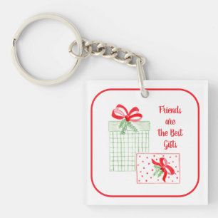 Waterverf Vakantie Vrienden zijn de beste geschenk Sleutelhanger