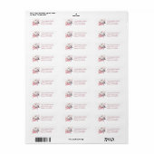 Waterverf Vakantie Winter Vogels Etiket (Full Sheet)