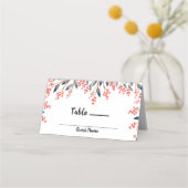 Waterverf Vakantie Winterbessen Trouwtafel Plaatskaartje (Achterkant)