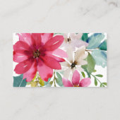 Waterverf vakantiebloemen | Bruiloft Plaatskaartje (Achterkant)