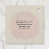 Waterverf vakantieboom retro stijl Favor Box Bedankjes Labels (Achterkant)