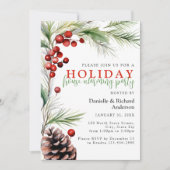 Waterverf Vakantiehuis Warming Party Kaart (Voorkant)