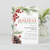 Waterverf Vakantiehuis Warming Party Kaart (Staand voorkant)