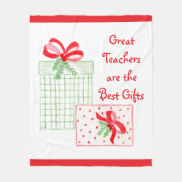 Waterverf vakantieleraren Beste geschenken Fleece Deken