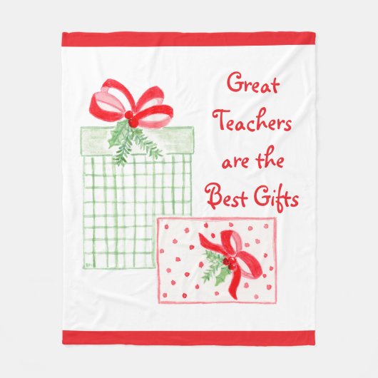 Waterverf vakantieleraren Beste geschenken Fleece Deken (Voorkant)