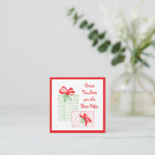 Waterverf vakantieleraren Beste geschenken Informatiekaartje (Staand voorkant)