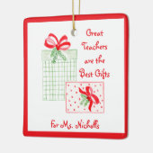 Waterverf vakantieleraren Beste geschenken Keramisch Ornament (Links)