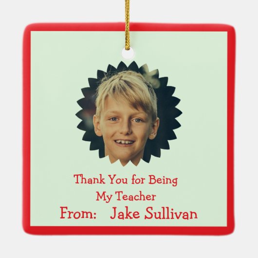 Waterverf vakantieleraren Beste geschenken Keramisch Ornament (Achterkant)