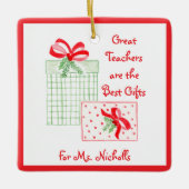 Waterverf vakantieleraren Beste geschenken Keramisch Ornament (Voorkant)