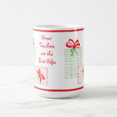 Waterverf vakantieleraren Beste geschenken Koffiemok (Center)