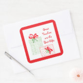 Waterverf vakantieleraren Beste geschenken Vierkante Sticker (Envelop)