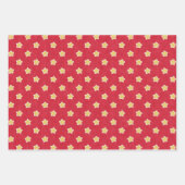 Waterverf vakantiepatroon van papierbladen inpakpapier vel (Voorkant)