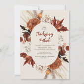 waterverf val laat Thanksgiving potluck achter Kaart (Voorkant)