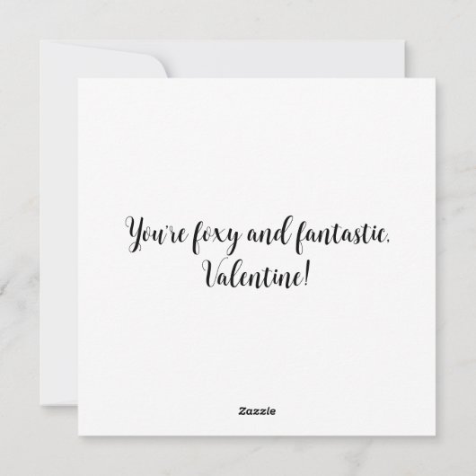 Waterverf Valentijn Fox Kaart (Achterkant)