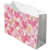 Waterverf Valentijn Hearts Groot Cadeauzakje (Achterkant Gekanteld)