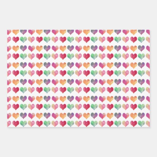 Waterverf Valentijn het ompakken van papier van  Inpakpapier Vel (Voorkant 2)