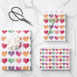 Waterverf Valentijn het ompakken van papier van Inpakpapier Vel