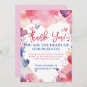 Waterverf Valentijn Klantwaardering Bedankkaart (Voorkant / Achterkant)