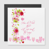 Waterverf Valentijn Magnetische Kaart (Voorkant / Achterkant)