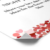 Waterverf valentijn Vrijgezellenfeest trouwteken Poster (Hoek)