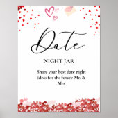 Waterverf valentijn Vrijgezellenfeest trouwteken Poster (Voorkant)