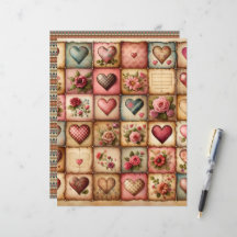  Waterverf Valentijns  Scrapbook Papier
