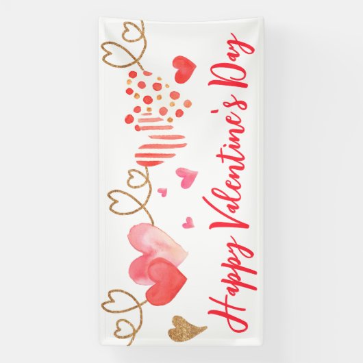 Waterverf Valentijnsdag banner (Verticaal)