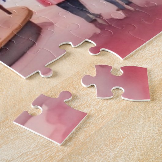 Waterverf Valentijnsdag carrousel Legpuzzel (Zijkant)