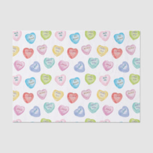 Waterverf Valentijnsdag Conversation Hearts Tissuepapier