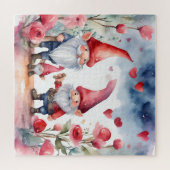 Waterverf Valentijnsdag Gnome Land Legpuzzel (Horizontaal)