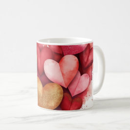 Waterverf Valentijnsdag Hart Koffiemok