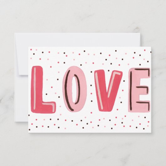 Waterverf Valentijnsdag Kaart (Voorkant)