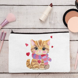 Waterverf Valentijnsdag Kat Etui