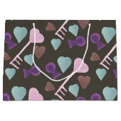 Waterverf Valentijnsdag Skeleton Keys Groot Cadeauzakje (Voorkant)